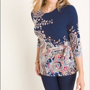 SIDE-TIE PAISLEY TOP